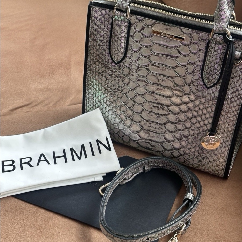 Brahmin Small Caroline Mulberry Potion Cimorene Silver Women's Bag
